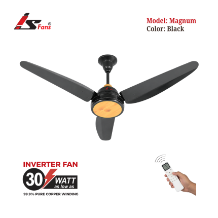 Magnum Black Inverter Fan 30 Watt