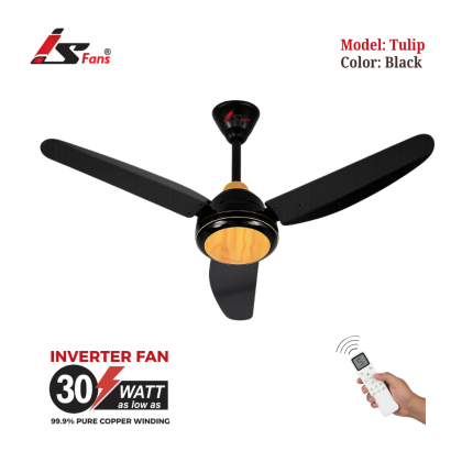 Tulip Black Inverter Fan 30 Watt