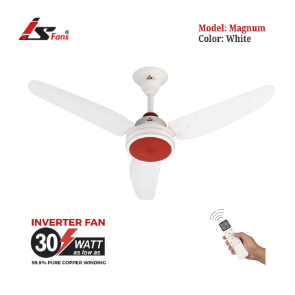 Magnum White Inverter Fan 30 Watt