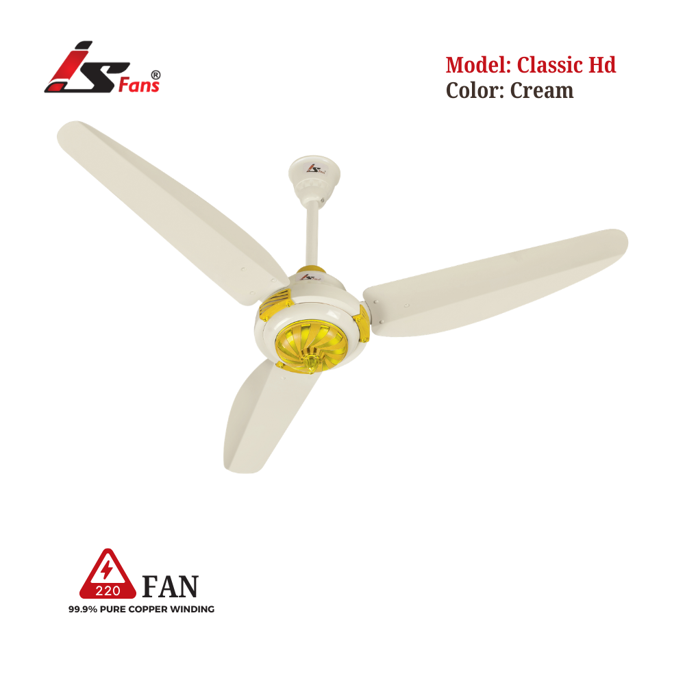 IS 220V AC Fans (11) Classic Cream 220V AC Fan - Image 1