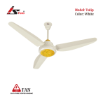 Tulip White 220V AC Fan