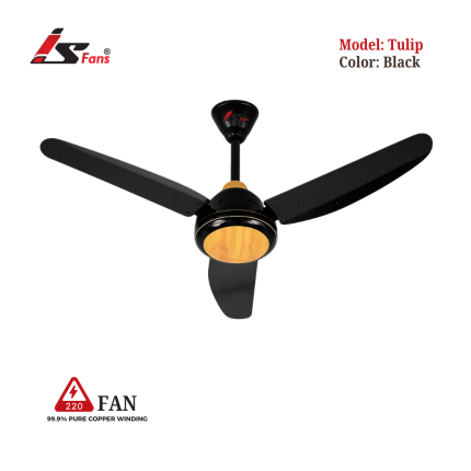 Tulip Black 220V AC Fan