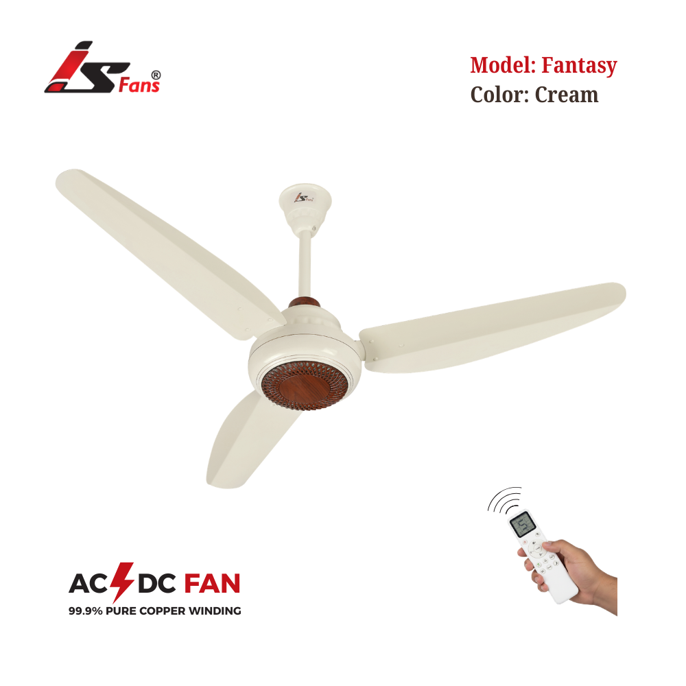 IS AC-DC Fans (2) Fantasy Cream AC/DC Fan - Image 1
